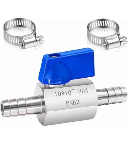 Produktbild von 2 Stück 19 Mm (3/4 Zoll) Kugelhahn Absperrventil Aus Messing – Mit 4 Klemmen, Für Wasser, Öl, Luft & Gas