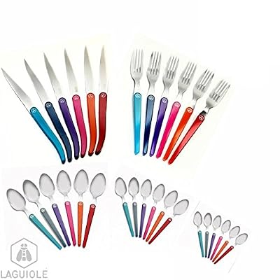 LAGUIOLE - Assortiment 30 pièces 5 coffrets Cristal couleurs translucides