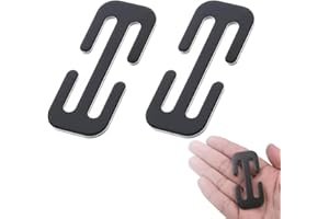 FIBOUND 2 Stück Metall-Autosicherungsclip, Metallsitzgurtversteller Sitzgurthalterungsschloss, Fahrzeugsicherungsclip für Komfortables Fahren für Alle Arten von Autosicherheitsgurten (Schwarz)