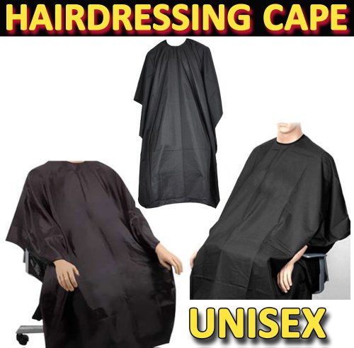 UNISEX ADULTS KIDS BLACK HAIR SALON HAIRDRESSING CUTTING CAPE COVER BARBERS GOWN