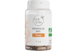 CURE SAISONNIÈRE & TONUS - Propolis Bio certifiée Ecocert - 120 gélules - Cure 1 mois - Complément Alimentaire BELLE&BIO - Fabriqué en France
