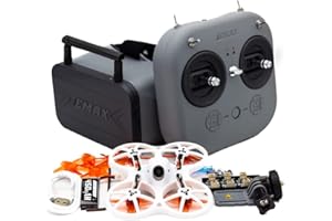 TINY HAWK EMAX FPV Drone EZ Pilot Pro RTF Kit, Vista en Primera Persona Drone con Cámara 1200TVL E01, 25-100-200 VTX Conmutable, Mini Drone con Gafas y E8 Transmisor para Niños Adultos y Principiantes