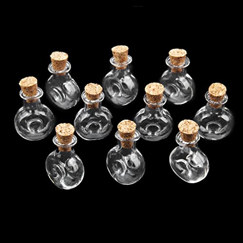 Mini Glass Kork Flasche XO Winebottle Jars Vials Wunsch Flasche Love Note 10 Stk. - 7