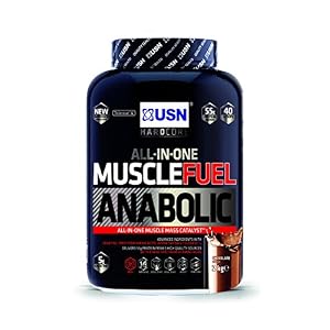 USN Muscle Fuel Anabolic Lean Muscle Gain Shake Powder, 2 kg - Chocolate