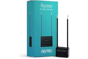 AEOTEC ZW150 Bypass for Nano Dimmer, Load Resistance and Dummy Load for Dimmer, Dimmer TRIAC to Solve Flickering Light Problems Black, Small,ZW-150