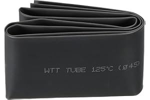 Rebower Calore Retraibile Tubo 2:1 Cavo Guaina Tubo Avvolgimento, [per Elettrico Isolamento Protezione] - 45mm Diametro/1m/Nero