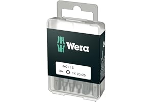 Wera 05072408001 Torx Extra-Tough Bits 867/1 Z TX20 x 25 mm, Pack of 10