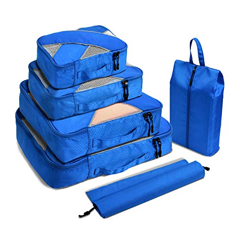 KUYiA Organiseur de Bagage Bleu Bleu Multi
