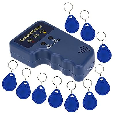 KKmoon Handheld 125KHz RFID ID Card Writer / Copieur Duplicator + 10 pcs Écriture EM4305 Cartes Clés