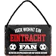 Blechschilder Hier wohnt EIN Eintracht Fan/Offizieller Eintracht Fan/Ich Bin Eintracht Fan Deko Metallschild Schild Artikel G