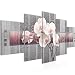 Produktbild Bild 200 x 100 cm - blumen Bilder- Vlies Leinwand - Deko für Wohnzimmer -Wandbild - XXL 5 Teilig Teile - leichtes Aufhängen- 800751c