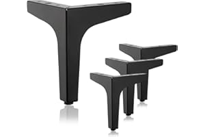 MHYMX Möbelfüße Schwarz 4 Stück Schrankfüsse 15cm Möbelfüße Metall Ersatz Möbelbeine Schrank Regalfüße Belastbar Bis 500 KG Metallfüße für Möbel Schränke Sideboard Couch