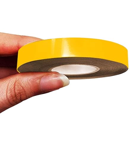 Bandes Adhésives Décoratives 4R - Vinyle CAST 3mm X 10m - Jaune - Pour Voiture, Moto, DIY