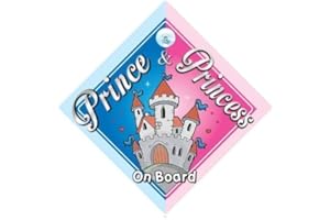IWANTTHATSIGN.COM Prince & Princess On Board Car Sign, Castle, Prince On Board, Car Sign, Bumper Sticker, Baby on Board, Driving Sign, Automobile Sign, Vehicle Sign, Princess On Board, Prince Boy, Princess Girl, Car Sign, Baby On Board Sign, Baby on board, Novelty Car Sign, Baby Car Sign (745)