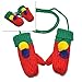 Babe Mall Inc® Charming Bright-colored Plus Warm Winter Gloves/Mittens with Pompom and Rope for Baby girls-- Red+random gift