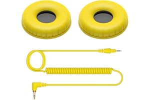 Pioneer DJ HC-CP08-Y Cable en espiral y almohadillas para el HDJ-CUE1 (Amarillo)