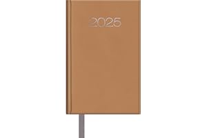 Dohe - Agenda 2025 - Semana Vista, Tamaño Bolsillo (8,5x13 cm), 12 Meses Enero a Diciembre, Tapa Dura, Planificador en Español, Material de Oficina - LISBOA Cámel