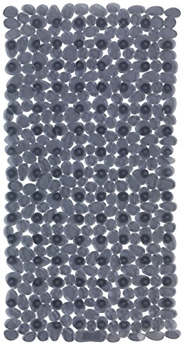 Wenko 22501100 Wanneneinlage Paradise Antirutsch-Badewannenmatte mit Saugnäpfen, Kunststoff, anthrazit, 71 x 36 cm