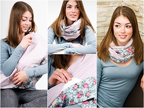 Mania Breastfeeding scarf "Romance" with small pocket for nursing pads in size L/XL