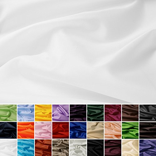 Seidentaft - Stoff Meterware - 27 Farben - Taft - Futterstoff - Deko (weiß)