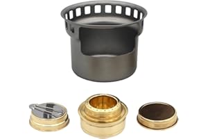 BDKMMS Alcohol Stove, Portable Lightweight Brass Spirit Burner with Stove Cover Mini Aluminum Camping Stove for Outdoor Camping Hiking Backpacking