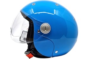 BHR Casco de moto Demi-Jet para niños 816 BABY | Homologado por la ECE | Casco de scooter para niños con visera resistente a los arañazos y liberación micrométrica