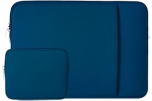 RAINYEAR MAKE LIFE EASIER RAINYEAR 13 Pollici Manicotto del computer portatile per MacBook Air 13 pollici M4 M3 M2 M1 A3240 A3113 A2681 A2338 A2337, 13,3 e 14 MacBook Pro Caso con tasca frontale Accessori Pouch, Blu Navy