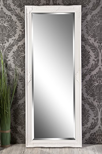 Spiegel Wandspiegel Badspiegel ELISABETH Weiß Barock-Stil 150 x 60 - 2
