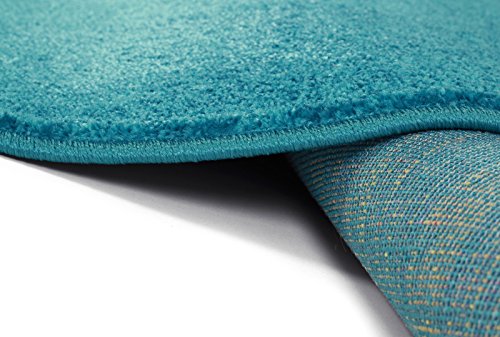 Wohnzimmer Teppich Blau Weiss mit Sternen | Teppiche m. ÖKO-TEX geeignet fürs Kinderzimmer oder Babyzimmer | Flache Kurzflor Läufer für Teenager Jugendzimmer mit Stern-Motiv, Größe:160×230 cm - 5