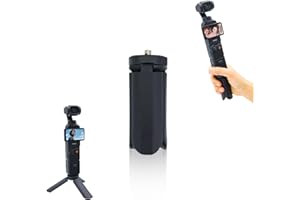 LICHIFIT Mini trípode portátil para DJI Osmo Pocket 3 cámara, soporte plegable de escritorio, soporte de mano, mango de extensión con interfaz de tornillo de 1/4 pulgadas