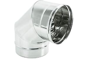 SGM CLIMA SRLS AIR EVOLUTION Codo de 90° para chimenea de acero inoxidable (DN 150)