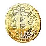 CK-Shop Physische Bitcoin Münze mit 24 Karat Gold Überzug - Bitcoin Medaille als Sammlerstück - Krypto Münzen ideal als Geschenkidee inkl. Schutzhülle, 1 Münze (Münze)