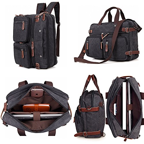 loietnt Unisex Damen Herren Laptop Umhängetasche Cabrio Universal Vintage Leinwand Laptop-Rucksack und Handtasche, Schule Rucksack/Büchertasche/Tagesrucksack/Wandern/