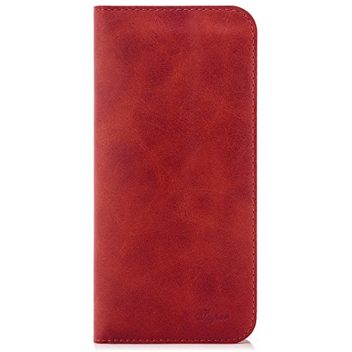 Saxonia Edle Tasche Etui Portemonnaie Premium HÃ¼lle Universal fÃ¼r Smartphones von 4 bis 5.5 Zoll wie Apple iPhone X 6 6S 7 8 (+ Plus) / Samsung Galaxy S8 (Plus), S5 (Neo) S6 / S7 (+Edge) J5 A5 (2016) Sony Xperia / Huawei / Motorola Moto G / HTC / LG und viele mehr, Rot