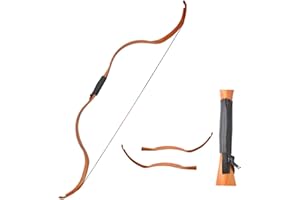 ZZYB Takedown Arc Classique 20lbs Arcs Longs de tir à l'arc Arc Arc de Traditionnel en Bois pour Chasse Adulte et Débutant Tir à la Cible