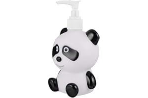 Cabilock Butelka do mycia rąk, dozownik mydła dla dzieci, pusta butelka z szamponem (czarna biała panda, 300 ml)