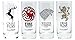 Produktbild Game of Thrones - Trinkgläser 4er Set 300 ml - Stark - Lannister - Targaryen - Baratheon - Wappen Logo
