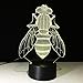 Produktbild Neuheit Led Usb Bee 3D Lampe Remote Touch 3D Nachtlicht Lampen 7 Farbwechsel Schreibtischlampe Weihnachtsgeschenk