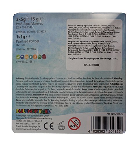 Eulenspiegel Motiv Set Eiskönigin bestehend aus 4 Farben und einem Pinsel, 6 Stück - 5