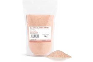 FRISAFRAN | Sal Rosa del Himalaya FINA 1kg | sal del himalaya | 100% Natural | sal fina | no refinada | sal himalaya | Alto contenido de minerales | Origen Natural