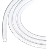 Rebower 3.3ft Silicone Tubing 6mm ID 8mm OD Clear Industrial Plastic Tubing Pure Silicone Hoses for Pump Siphoning Draining I