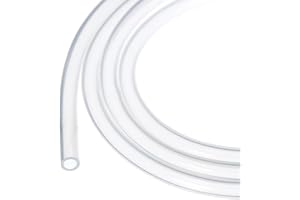 Rebower 3.3ft Silicone Tubing 6mm ID 8mm OD Clear Industrial Plastic Tubing Pure Silicone Hoses for Pump Siphoning Draining Irrigation Brewing, 1/4"