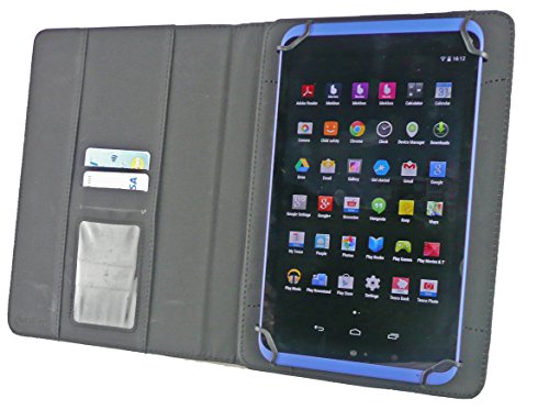 Emartbuy® Schwarz Eingabestift + ZTE Light 8 Tablet 7.85 Zoll Universalbereich ( 8 – 9 Zoll ) Schwarz Carbon PU LederMulti Angle Exekutiv Folio Mappen Kasten Abdeckung mit Kartensteckplätze - 6