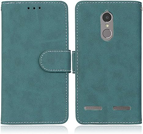 Lenovo K6 Power Case,Lenovo K6 Power Cover,[Retro Vintage] Slim PU Leather Wallet Case Purse Protective Cover for Lenovo K6 Power,BONROY® Premium Folio Case with Stand Card Holders Slot [Magnetic Closure] Flip Book Case For Lenovo K6 Power - Blue