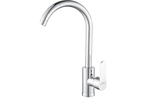 Auralum Bateria kuchenna, kran kuchenny, bateria mieszakowa, obracana o 360°, armatura zlewozmywakowa, wysokie ciśnienie, armatura kuchenna, elegancki design