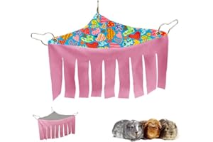 GINISWEETY Angolo Nascondi per Porcellino d'India Piccolo Animale Amaca Cage Accessori Giocattolo per Porcellino d'India Chinchilla Riccio Ratto Nano Coniglietto.Rosa