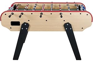 RENDEZ-VOUS DÉCO - Babyfoot Scudetto + 3 Balles en Liège - Bois Clair & Noir - 156,3 cm x 76,5 cm x 89,5 cm - 67 kg