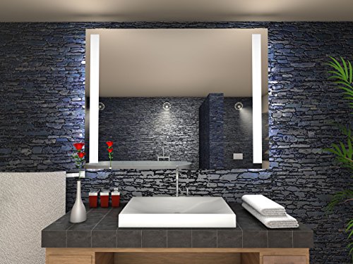 Paris Badspiegel mit LED Beleuchtung - B: 80 cm x H: 80 cm