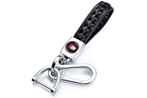 IMAUTO Leder Schlüsselanhänger, Autoschlüsselbund Schlüsselring für Mann und Frau, Autozubehör, Schwarz