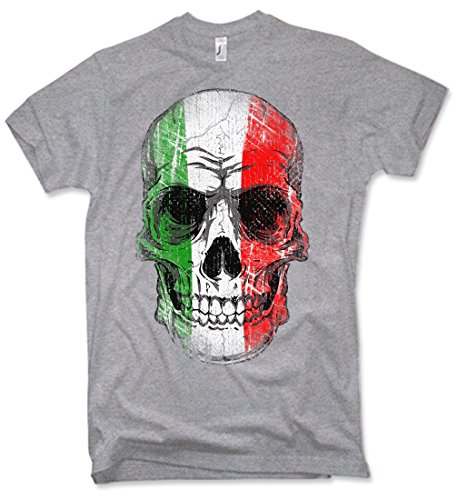 Italy Skull T-Shirt, Italien, Totenkopf, Gr. S – XXL